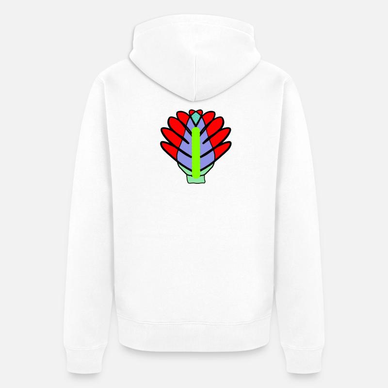 Fleurs Fleurs Fleurs de Lotus - Veste à capuche bio Premium Unisexe - blanc