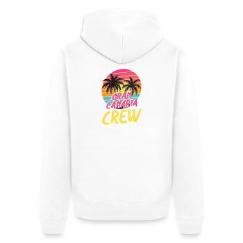 Équipage de Gran Canaria - Veste à capuche bio Premium Unisexe - blanc - Dos - Thijin (182cm)