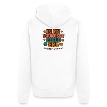 Dans l’humour de l’ère de My Younger Child et de la famille des filles - Veste à capuche bio Premium Unisexe - blanc - Dos - Thijin (182cm)