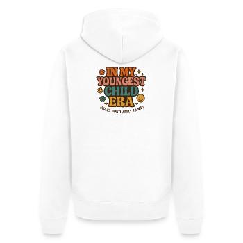 Dans l’humour de l’ère de My Younger Child et de la famille des filles - Veste à capuche bio Premium Unisexe - blanc - Dos - Thijin (182cm)