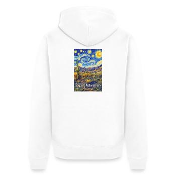 Saguaro National Park, Arizona Starry Night - Unisex Premium Organic Zip Hoodie - white - Back - Thijin (182cm)