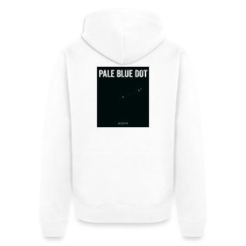 Universe Blue Dot Home - Unisex Premium Bio Zip Hoodie - Weiß - Hinten - Thijin (182cm)