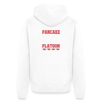 American Football Lineman - Unisex Premium Bio Zip Hoodie - Weiß - Hinten - Thijin (182cm)