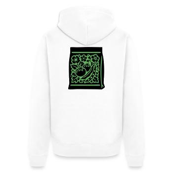 Graines Sachet Tomates Légumes - Veste à capuche bio Premium Unisexe - blanc - Dos - Thijin (182cm)