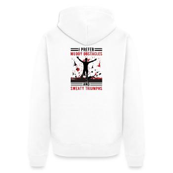 Cadeaux de course à fond - Idée de design parfaite pour un coureur de cross-country - Veste à capuche bio Premium Unisexe - blanc - Dos - Thijin (182cm)