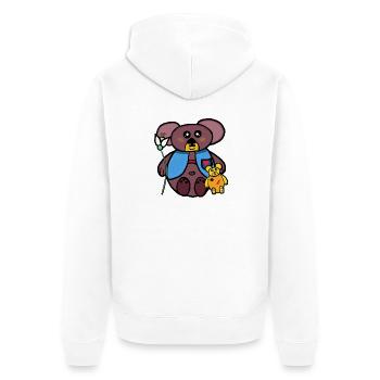 Teddy Teddy Bears Enfants Ours en Peluche - Veste à capuche bio Premium Unisexe - blanc - Dos - Thijin (182cm)