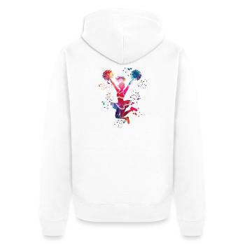 Cheerpom pom girls Mom Cheerleading - Veste à capuche bio Premium Unisexe - blanc - Dos - Thijin (182cm)