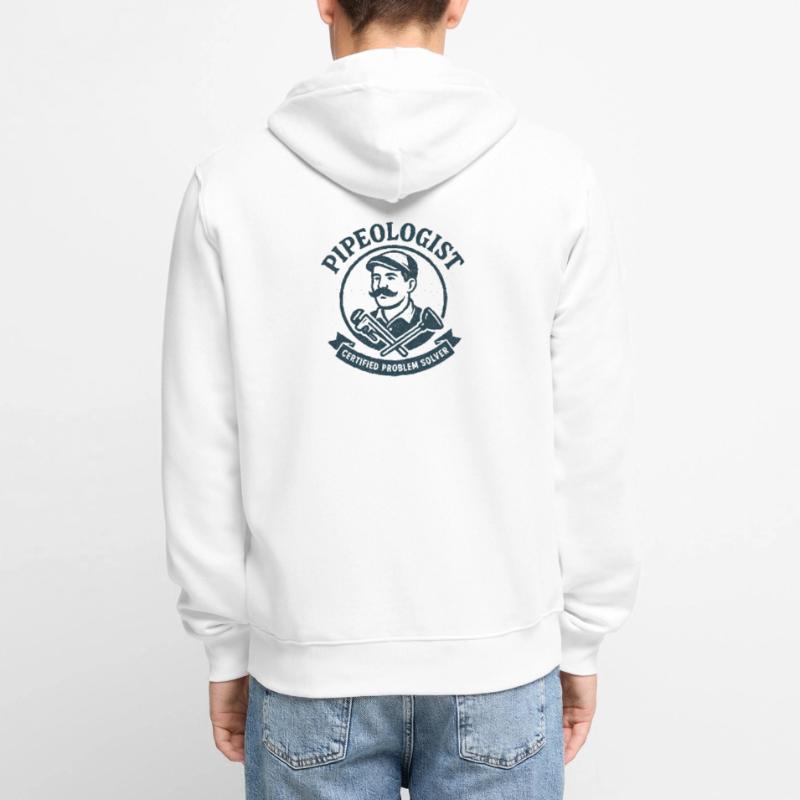 Pipe Expert | Plumber Problem Solver Unisex Premium Organic Zip Hoodie