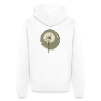 Pusteblume - Unisex Premium Bio Zip Hoodie - Weiß - Hinten - Thijin (182cm)