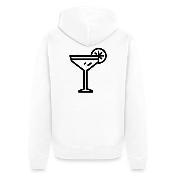 cocktail - Unisex Premium Organic Zip Hoodie - white - Back - Thijin (182cm)