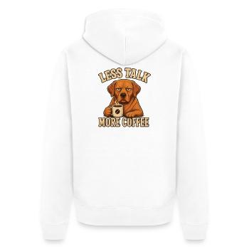 T-shirt Foxred Labrador Coffee Inscription - Veste à capuche bio Premium Unisexe - blanc - Dos - Thijin (182cm)