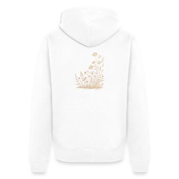 I Didn't Plant This, Here We Are - Unisex Premium Organic Zip Hoodie - white - Back - Thijin (182cm)