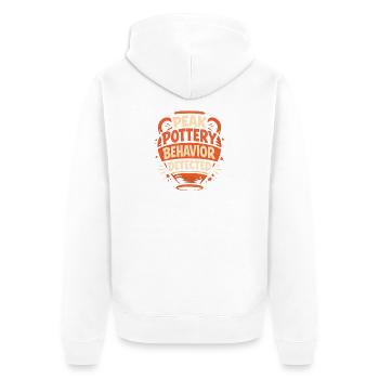 Maximum Pottery Mode | Ceramic - Unisex Premium Organic Zip Hoodie - white - Back - Thijin (182cm)