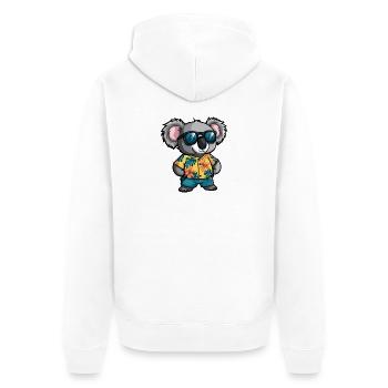 Vacances dans la bande dessinée Koala - Veste à capuche bio Premium Unisexe - blanc - Dos - Thijin (182cm)