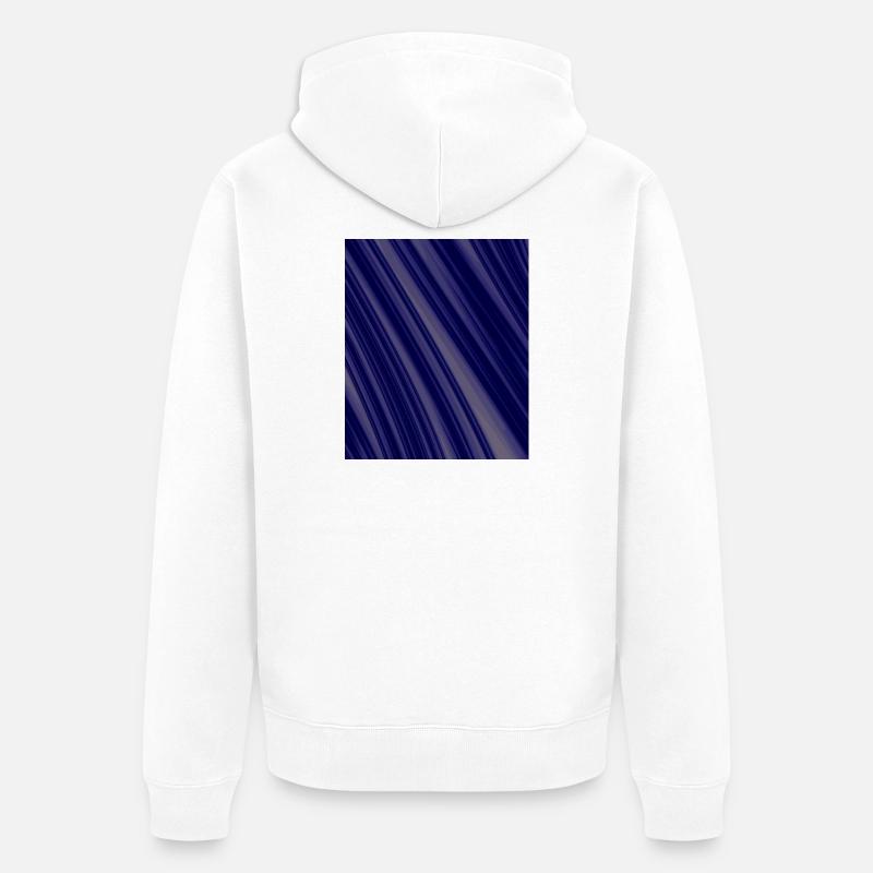 Structures diagonales de la Marine - Veste à capuche bio Premium Unisexe - blanc