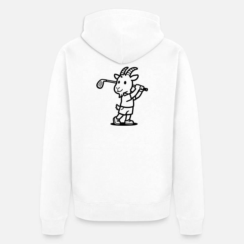 Golf de chèvre - Veste à capuche bio Premium Unisexe - blanc
