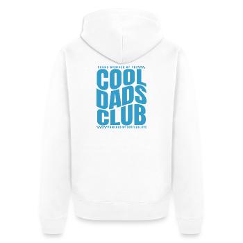 Club des papas cool - Cadeau de la fête des pères des papas - Veste à capuche bio Premium Unisexe - blanc - Dos - Thijin (182cm)