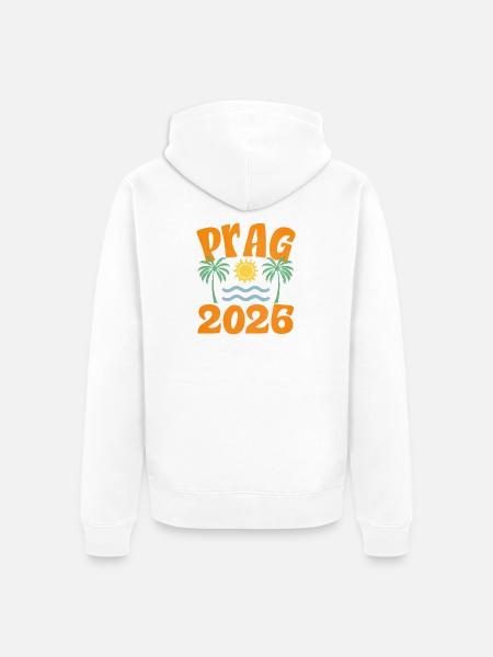 Prag 2026 - Unisex Premium Bio Zip Hoodie - Weiß