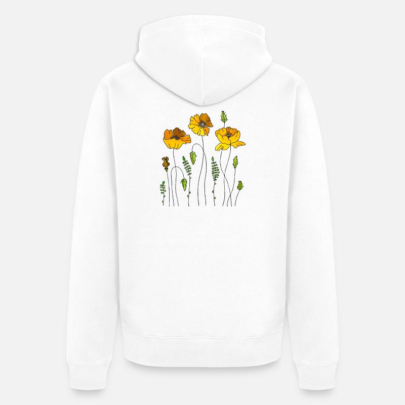 Fleur - Veste à capuche bio Premium Unisexe - blanc