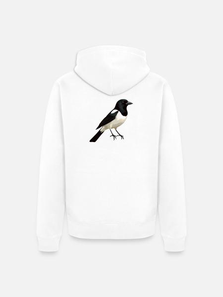 Elstern Elster - Unisex Premium Bio Zip Hoodie - Weiß