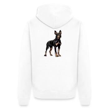 Doberman - Veste à capuche bio Premium Unisexe - blanc - Dos - Thijin (182cm)