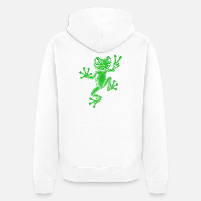 rainette - Veste à capuche bio Premium Unisexe - blanc