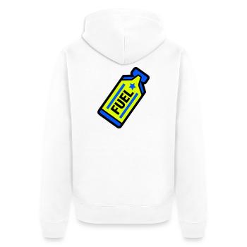 Sports d’endurance au gel énergétique Fuel Energy - Veste à capuche bio Premium Unisexe - blanc - Dos - Thijin (182cm)