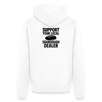 Baking Baker Baker Sourdough Bread Gift Idea - Unisex Premium Organic Zip Hoodie - white - Back - Thijin (182cm)
