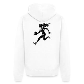 Basket-ball - Veste à capuche bio Premium Unisexe - blanc - Dos - Thijin (182cm)