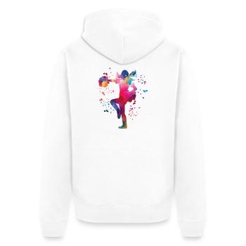Cheerleader Cheer Mom Cheerleading - Unisex Premium Bio Zip Hoodie - Weiß - Hinten - Thijin (182cm)