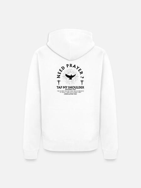Religiöser Glaube Christlicher Slogan - Unisex Premium Bio Zip Hoodie - Weiß