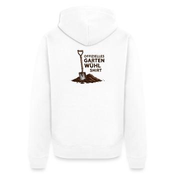  Offizielles Garten Wühl Shirt Für Hobbygärtner - Unisex Premium Bio Zip Hoodie - Weiß - Hinten - Thijin (182cm)