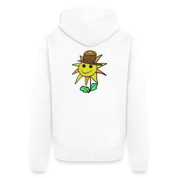 Jardin de fleurs Jardinier amateur Flore Nature - Veste à capuche bio Premium Unisexe - blanc - Dos - Thijin (182cm)