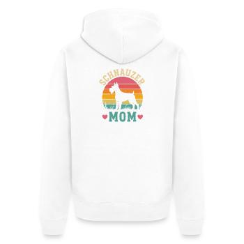Schnauzer Mom Retro Sunset - Veste à capuche bio Premium Unisexe - blanc - Dos - Thijin (182cm)