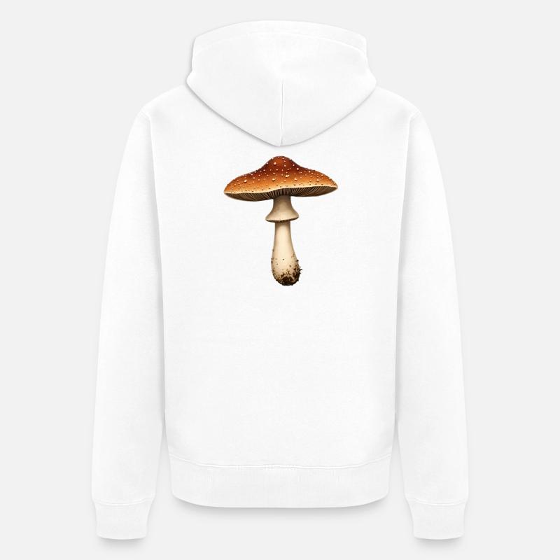 champignon - Veste à capuche bio Premium Unisexe - blanc