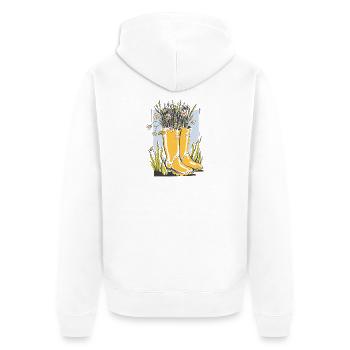 Garden Decoration - Unisex Premium Organic Zip Hoodie - white - Back - Thijin (182cm)