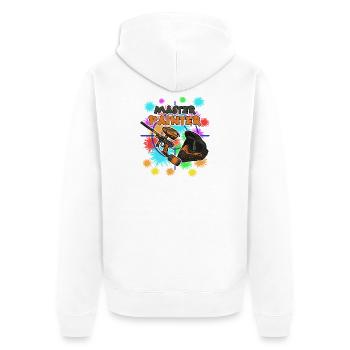 Master Painter Paintball Expert - Unisex Premium Organic Zip Hoodie - white - Back - Thijin (182cm)