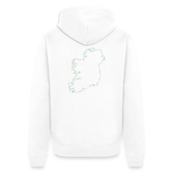 Ireland map - Unisex Premium Organic Zip Hoodie - white - Back - Thijin (182cm)