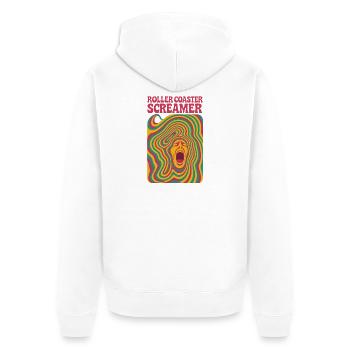 Roller Coaster Screamers | Amusement park - Unisex Premium Organic Zip Hoodie - white - Back - Thijin (182cm)