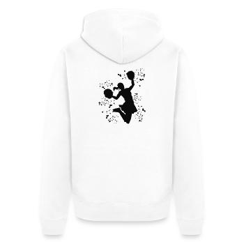 Cheerleader Cheer Mom Cheerleading - Unisex Premium Bio Zip Hoodie - Weiß - Hinten - Thijin (182cm)