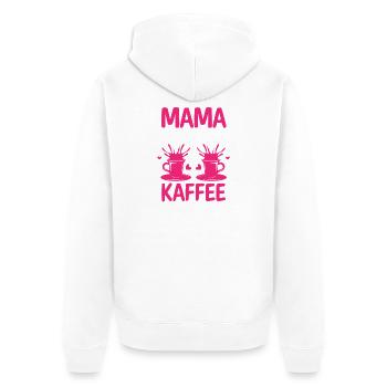 Kaffee Kaffeeliebhaber Mutter Mama - Unisex Premium Bio Zip Hoodie - Weiß - Hinten - Thijin (182cm)