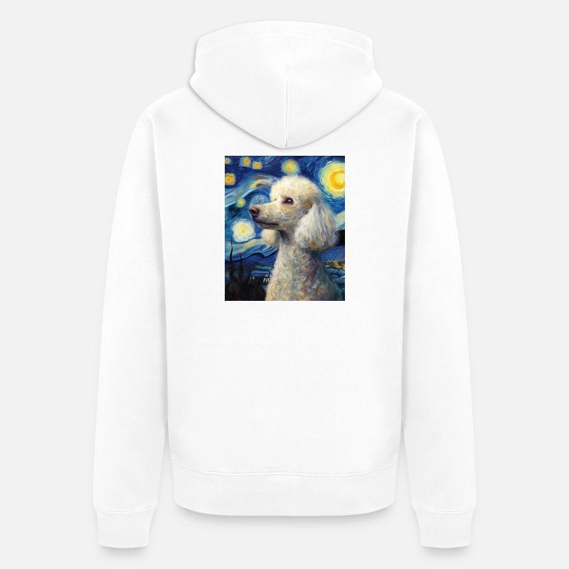 Caniche - Veste à capuche bio Premium Unisexe - blanc