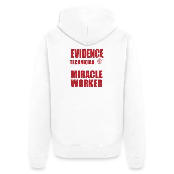 forensischer wissenschaftler kriminologie - Unisex Premium Bio Zip Hoodie - Weiß - Hinten - Thijin (182cm)