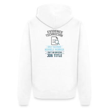 forensischer wissenschaftler kriminologie - Unisex Premium Bio Zip Hoodie - Weiß - Hinten - Thijin (182cm)
