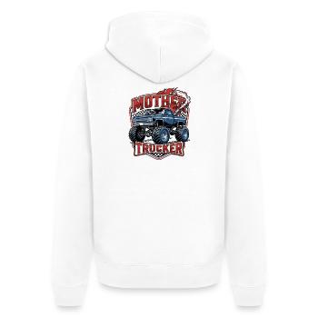 Mother's trucker  Funny Monster Truck Mom - Veste à capuche bio Premium Unisexe - blanc - Dos - Thijin (182cm)