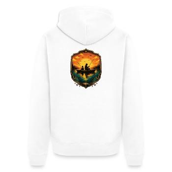 Chemise de Père Enfant Pêcheur - Veste à capuche bio Premium Unisexe - blanc - Dos - Thijin (182cm)
