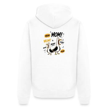 Lustige Möwen-Mama-Muttertag-Mama-Möwen - Unisex Premium Bio Zip Hoodie - Weiß - Hinten - Thijin (182cm)