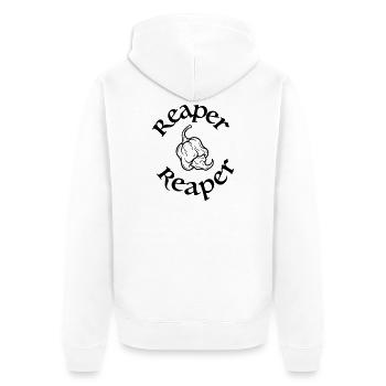 Carolina Reaper - Unisex Premium Bio Zip Hoodie - Weiß - Hinten - Thijin (182cm)