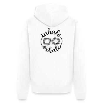 méditation - Veste à capuche bio Premium Unisexe - blanc - Dos - Thijin (182cm)