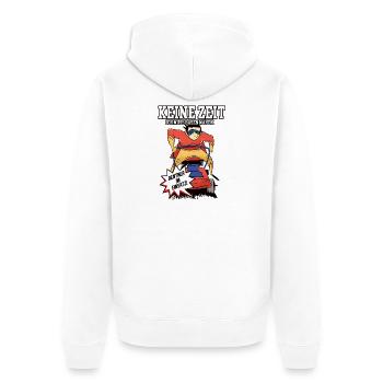 Keine Zeit ich muss Rasen mähen Garten Gärtner - Unisex Premium Bio Zip Hoodie - Weiß - Hinten - Thijin (182cm)